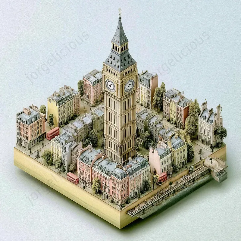 Miniature Landmark City Dioramas