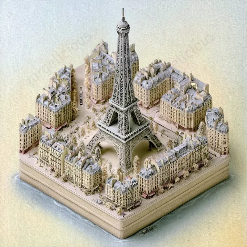 Miniature Landmark City Dioramas