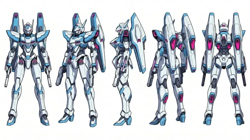 Mecha Robot Design Character Turnarounds