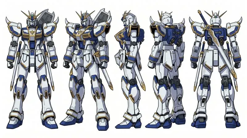 Mecha Robot Design Character Turnarounds