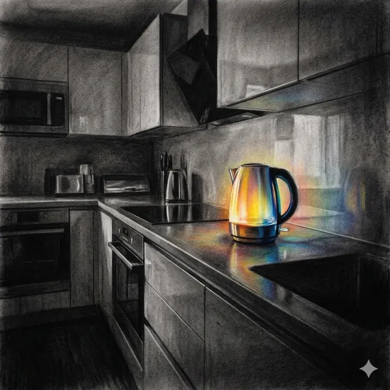 Charcoal Art With Selective Colors