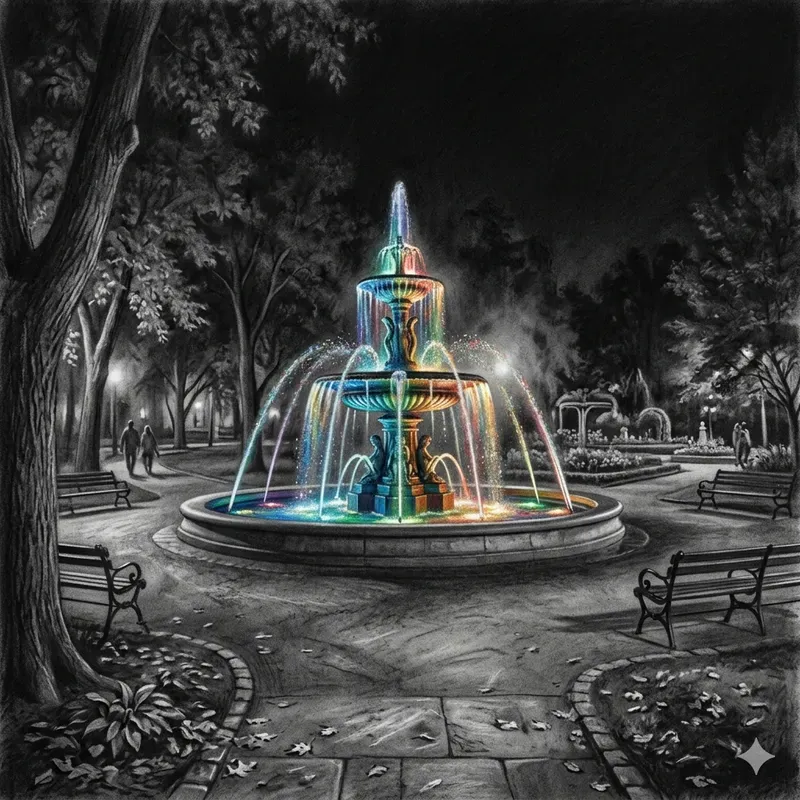 Charcoal Art With Selective Colors