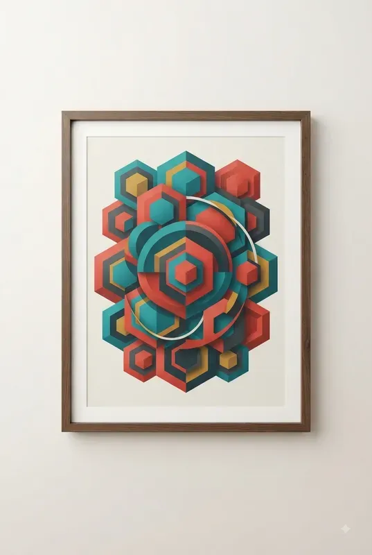 Midcentury Geometric Wall Art