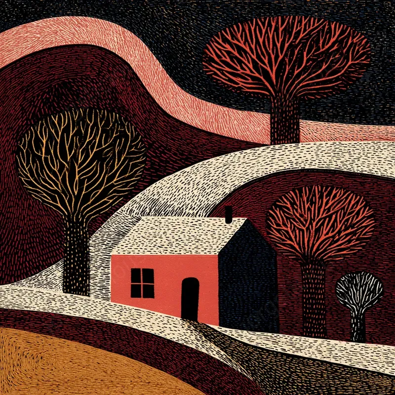 Decorative Folk Print Art