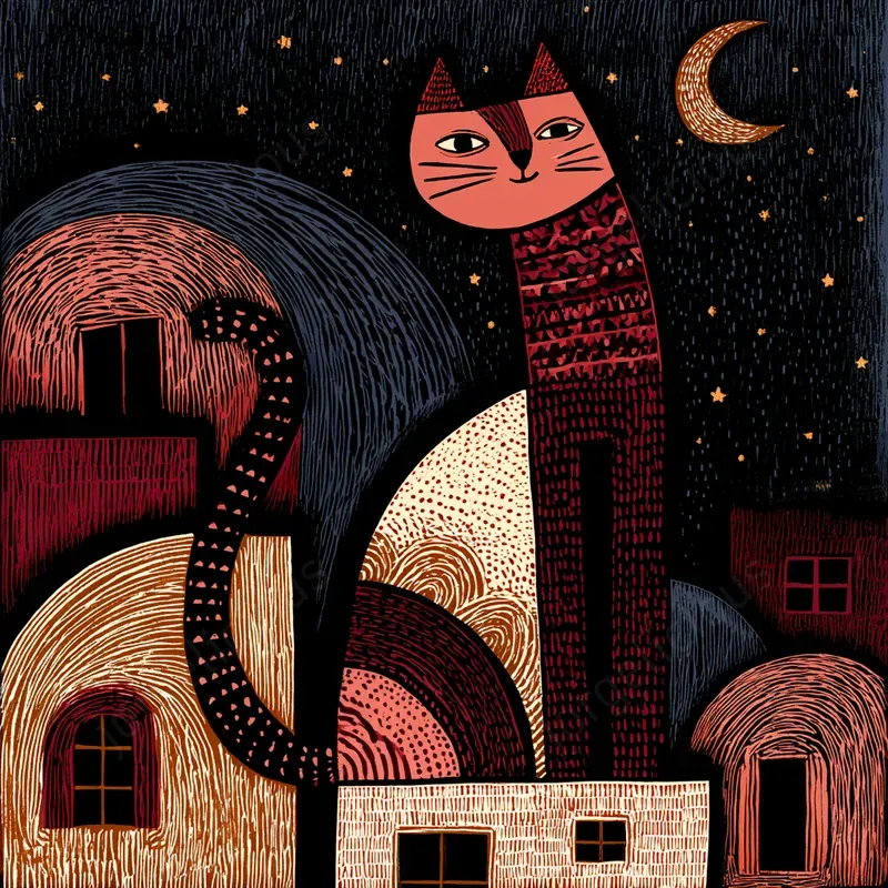 Decorative Folk Print Art