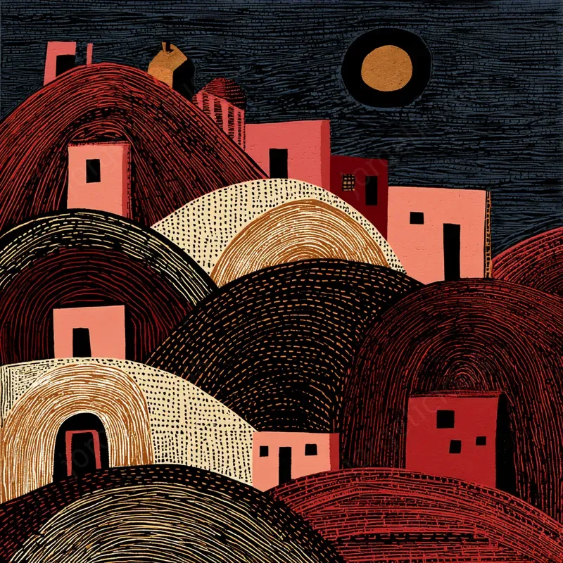 Decorative Folk Print Art