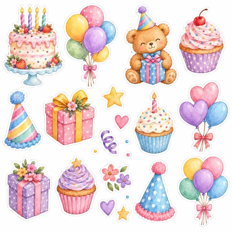 Watercolor Sticker Sheets