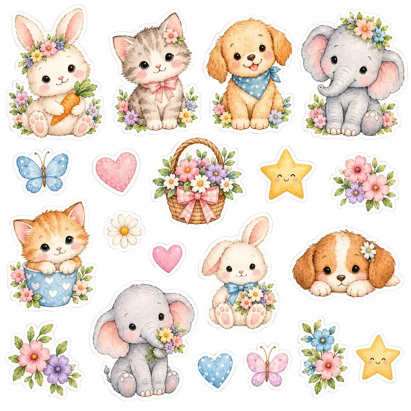 Watercolor Sticker Sheets