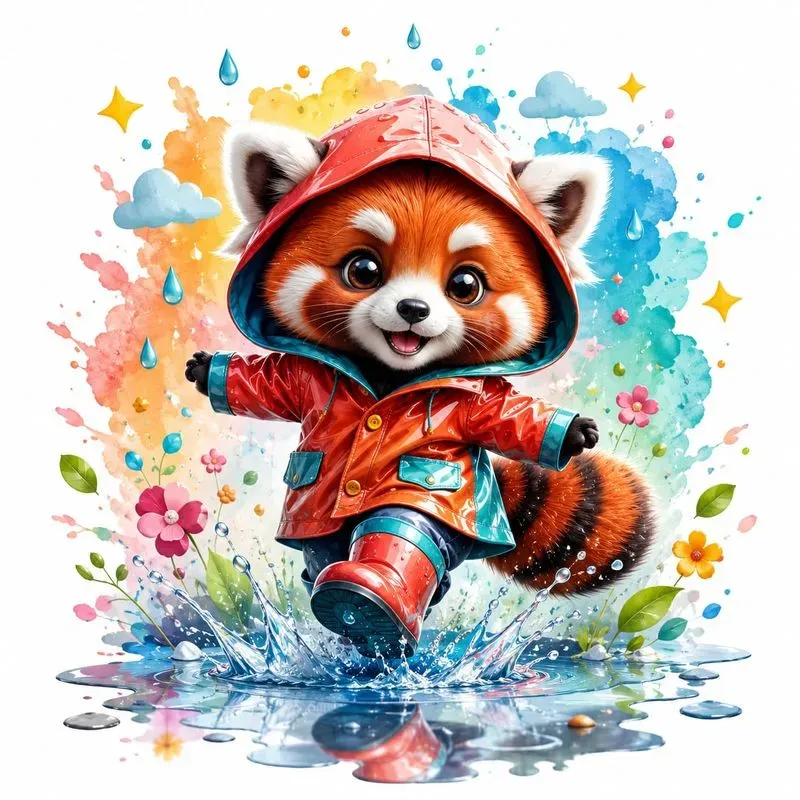Whimsical Rainy Animal Tees