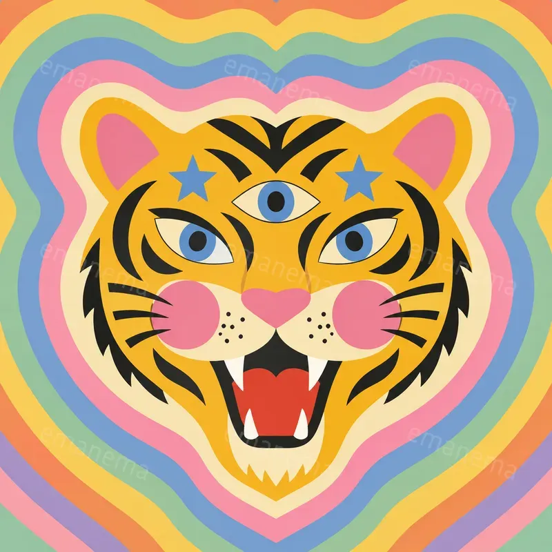 Pastel Psychedelic Pop Art Illustrations