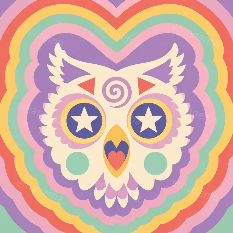 Pastel Psychedelic Pop Art Illustrations