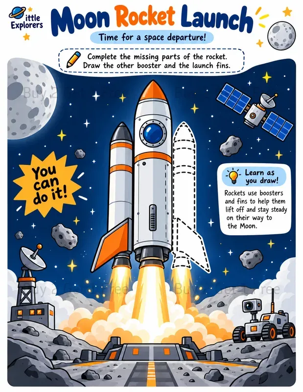 Kids Complete The Picture Worksheets