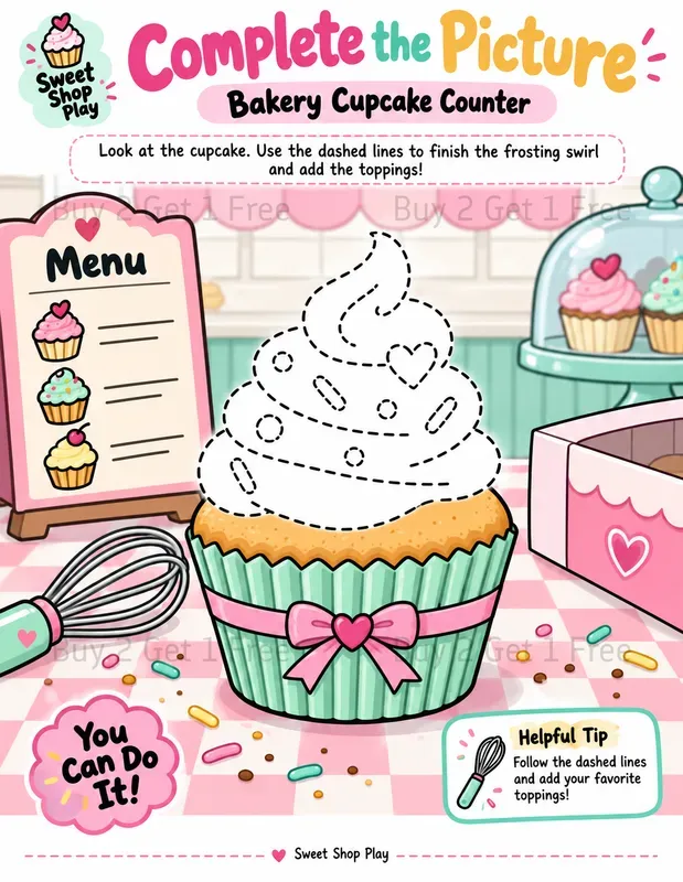 Kids Complete The Picture Worksheets