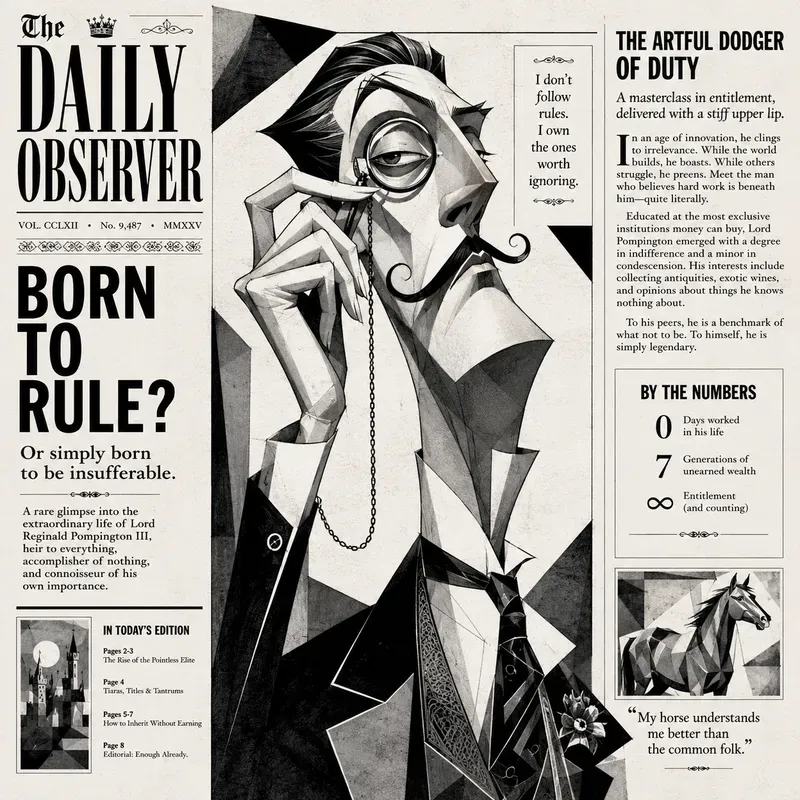 Surreal Newspaper Caricatures