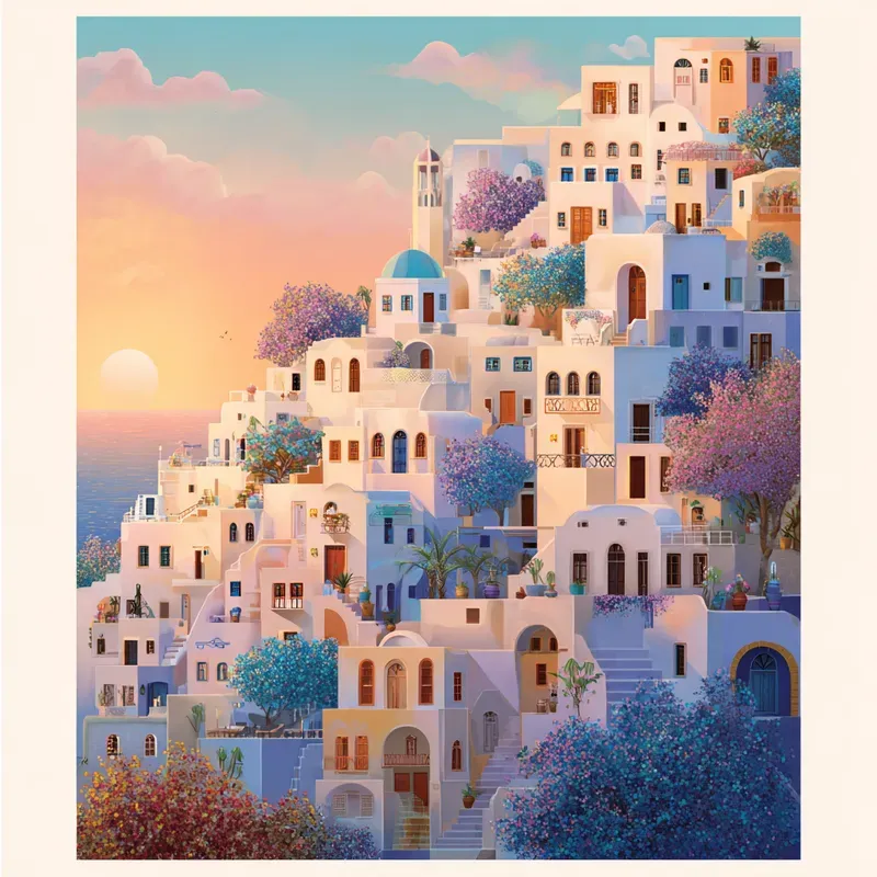 Cute Cityscape Travel Posters