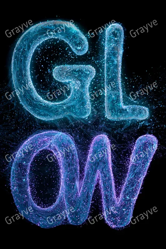 Bioluminescent Fluid Typographies