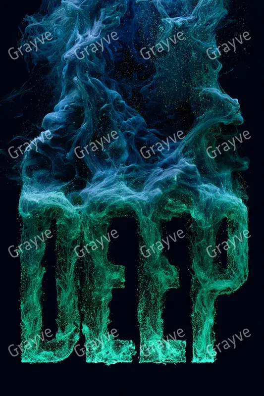 Bioluminescent Fluid Typographies
