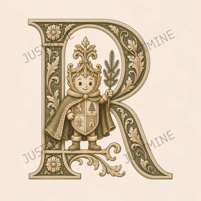 Elegant Mascot Floral Letters