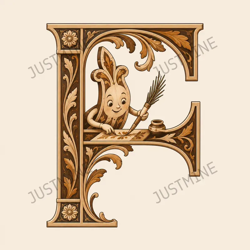 Elegant Mascot Floral Letters