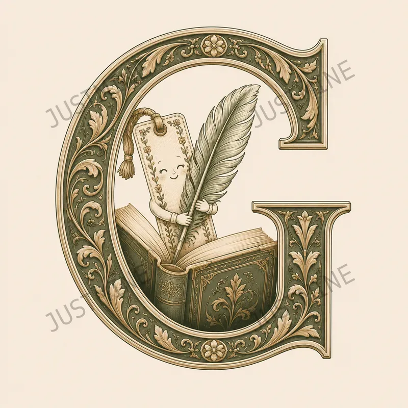 Elegant Mascot Floral Letters