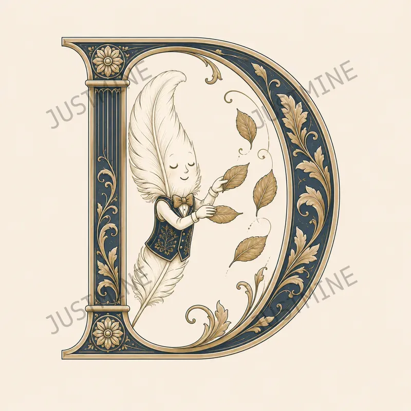 Elegant Mascot Floral Letters