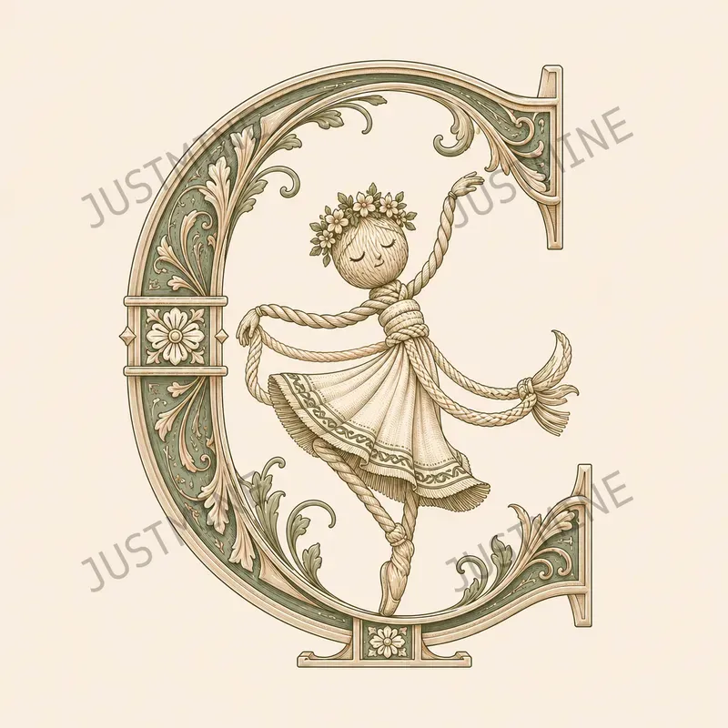Elegant Mascot Floral Letters
