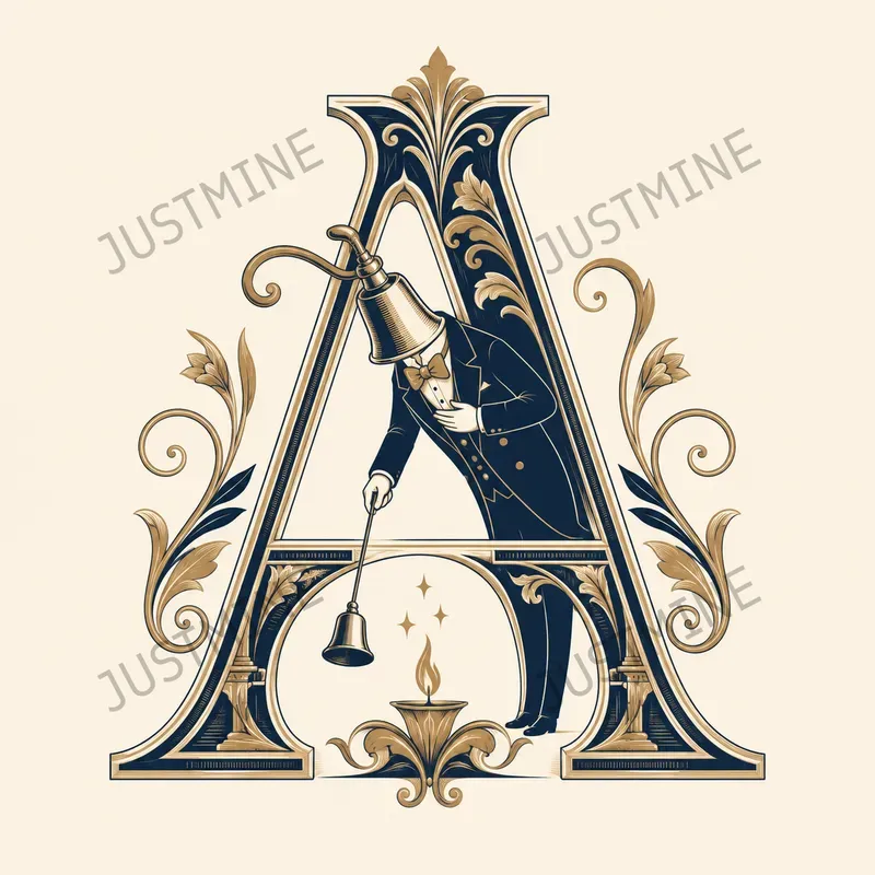 Elegant Mascot Floral Letters