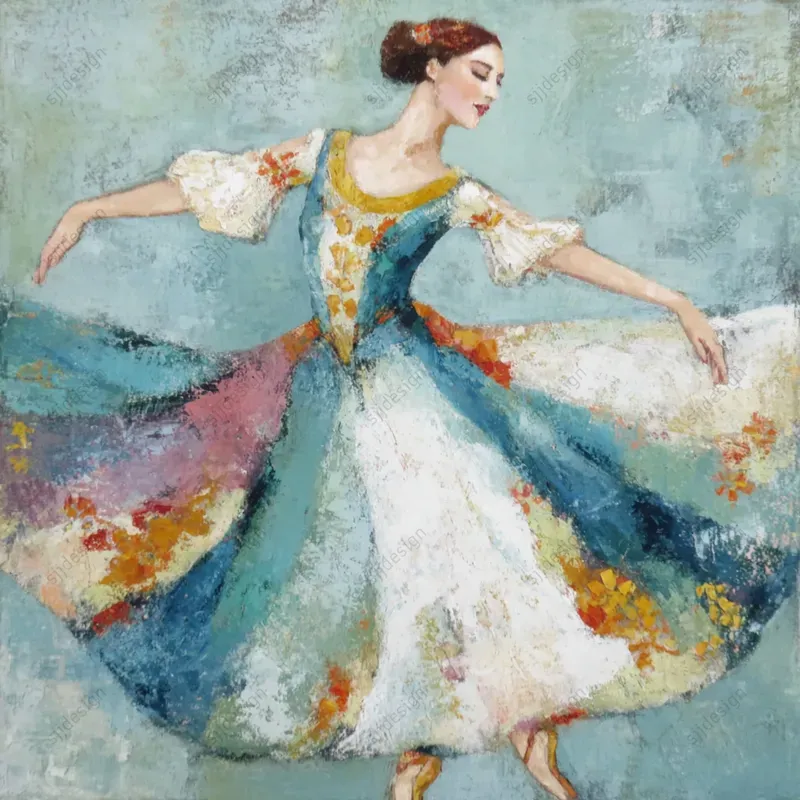 Vintage Impressionist Portrait Art