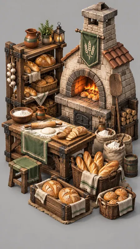 Medieval 3D Isometric Game Asset Scenes
