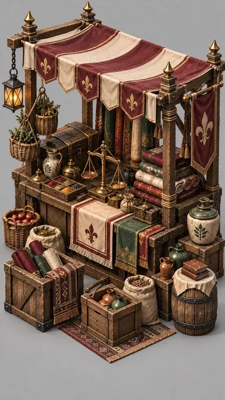 Medieval 3D Isometric Game Asset Scenes