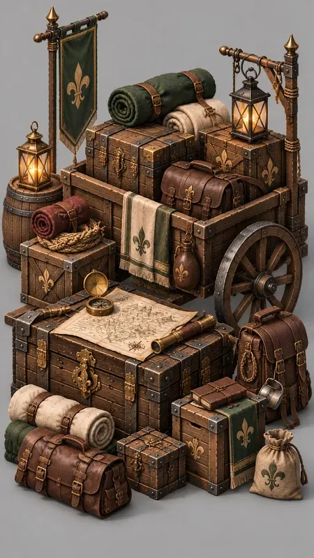 Medieval 3D Isometric Game Asset Scenes