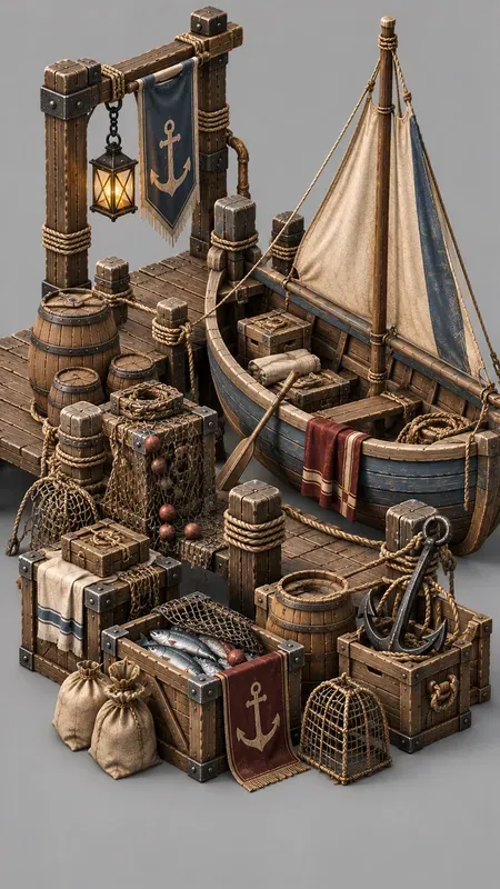 Medieval 3D Isometric Game Asset Scenes