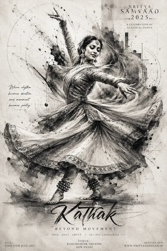 Dynamic Dance Poster Sketches