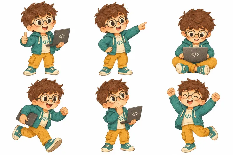 Kids Character Clipart Sheets