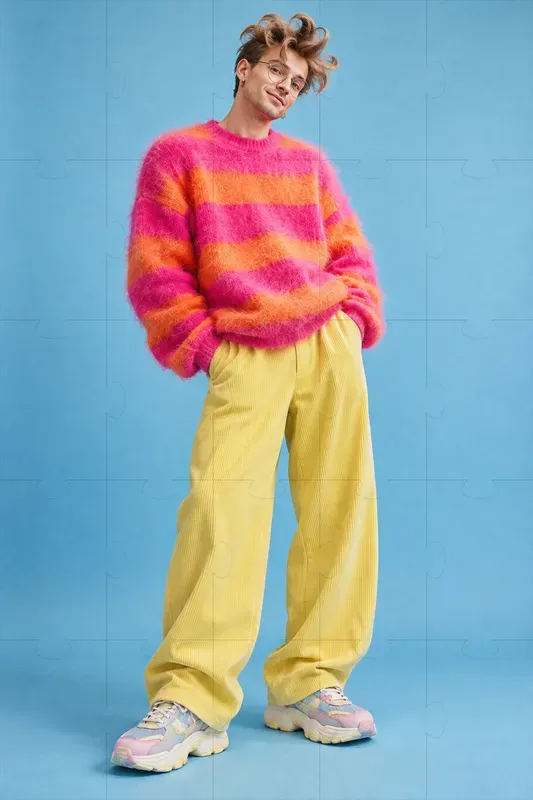 Eccentric Fuzzy Pop Fashion