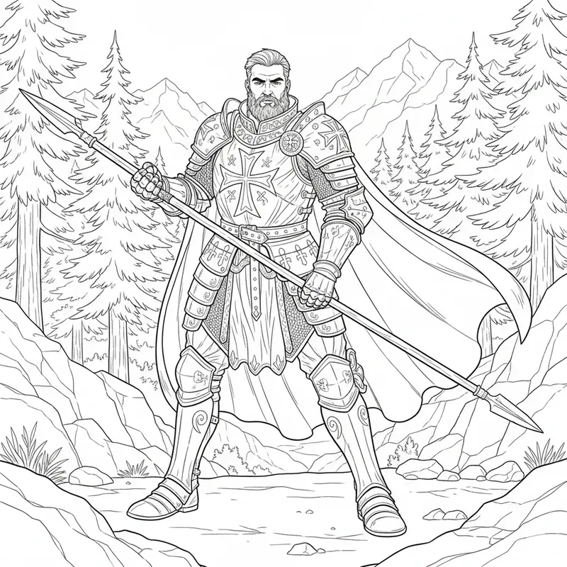 Fantasy Heroes Coloring Art