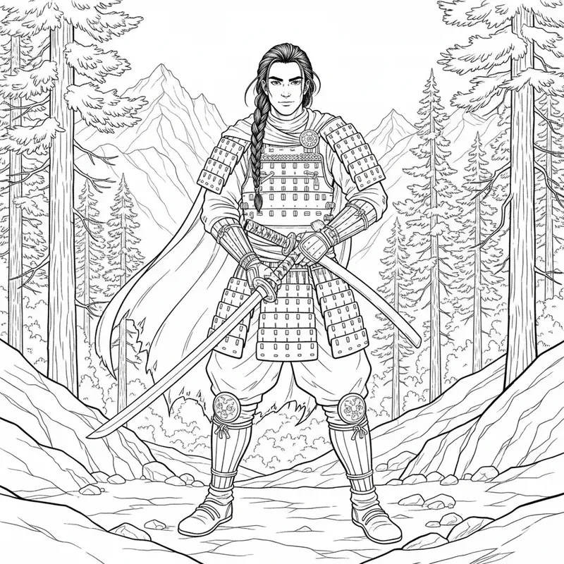 Fantasy Heroes Coloring Art