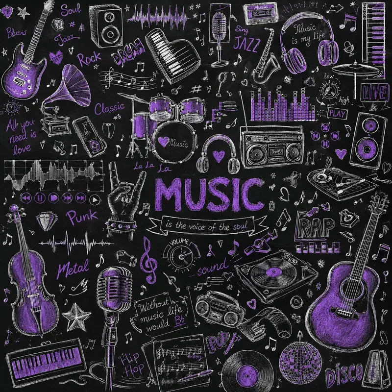 Chalkboard Doodle Pattern Collections