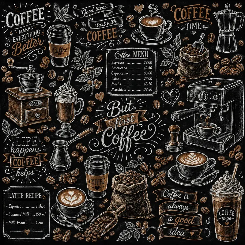 Chalkboard Doodle Pattern Collections