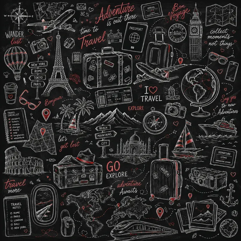 Chalkboard Doodle Pattern Collections