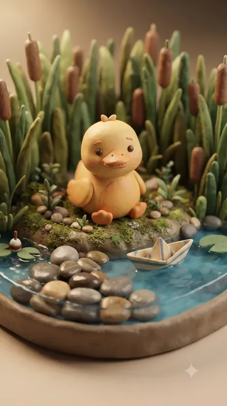 Full Crop 3D Clay Render Animal Habitats