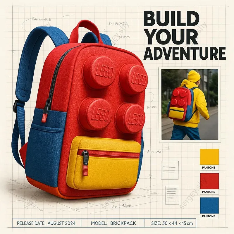 Branded Backpack Blueprint Mockups