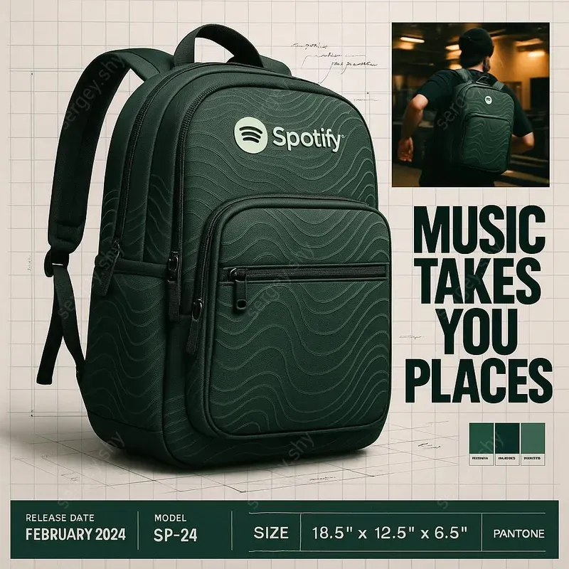 Branded Backpack Blueprint Mockups