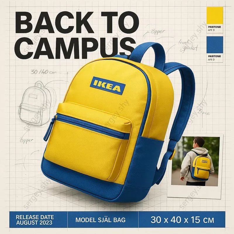 Branded Backpack Blueprint Mockups