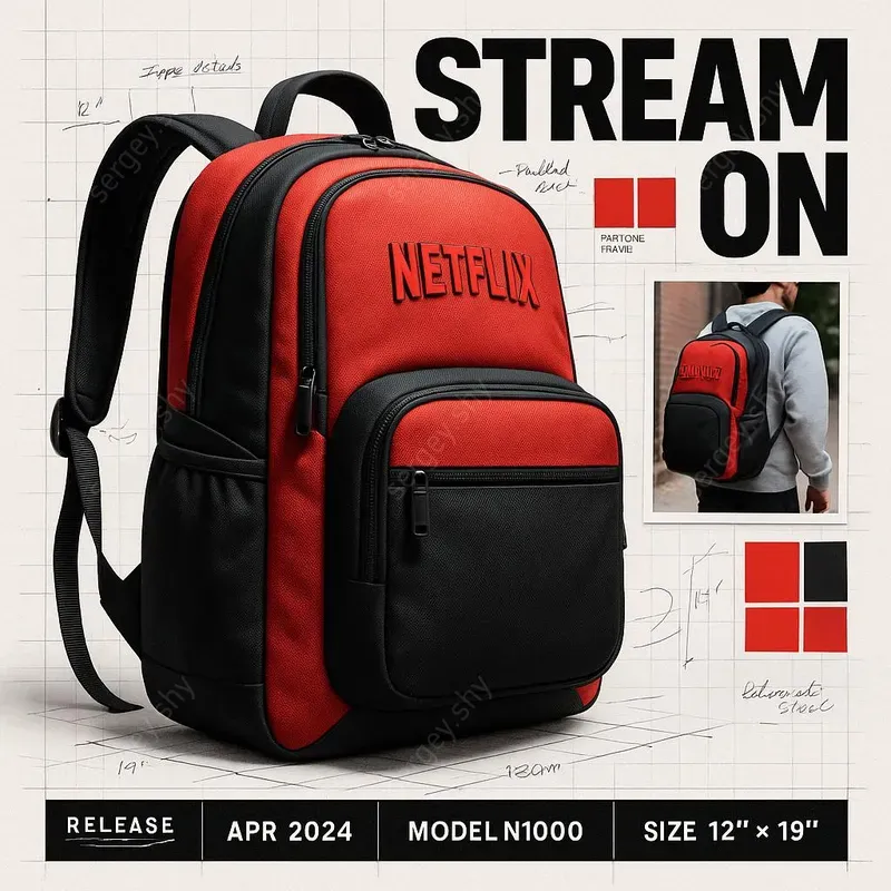 Branded Backpack Blueprint Mockups
