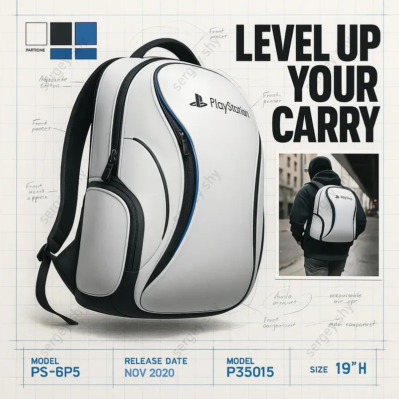 Branded Backpack Blueprint Mockups