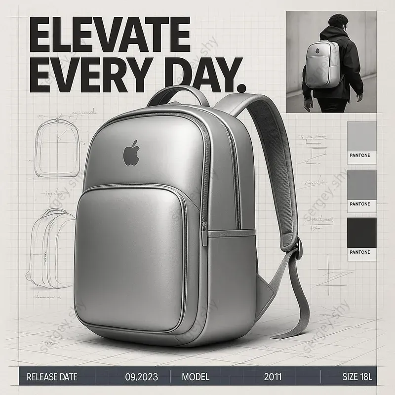 Branded Backpack Blueprint Mockups