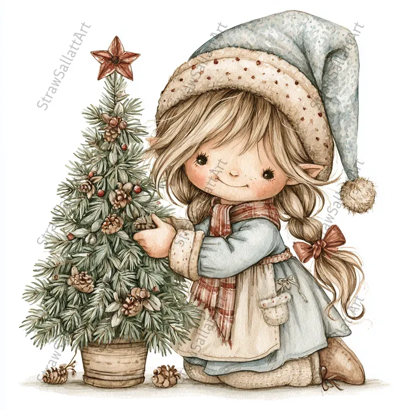 Cute Scandinavian Christmas Cliparts