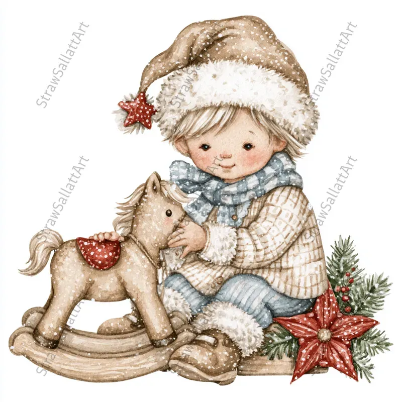 Cute Scandinavian Christmas Cliparts
