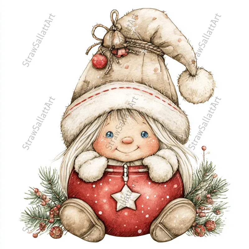 Cute Scandinavian Christmas Cliparts